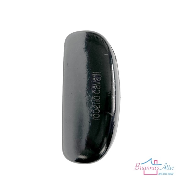 Roberto Cavealli Case Sunglasses Eye Glass Black Leather Hardshell Clamshell - Picture 2 of 7